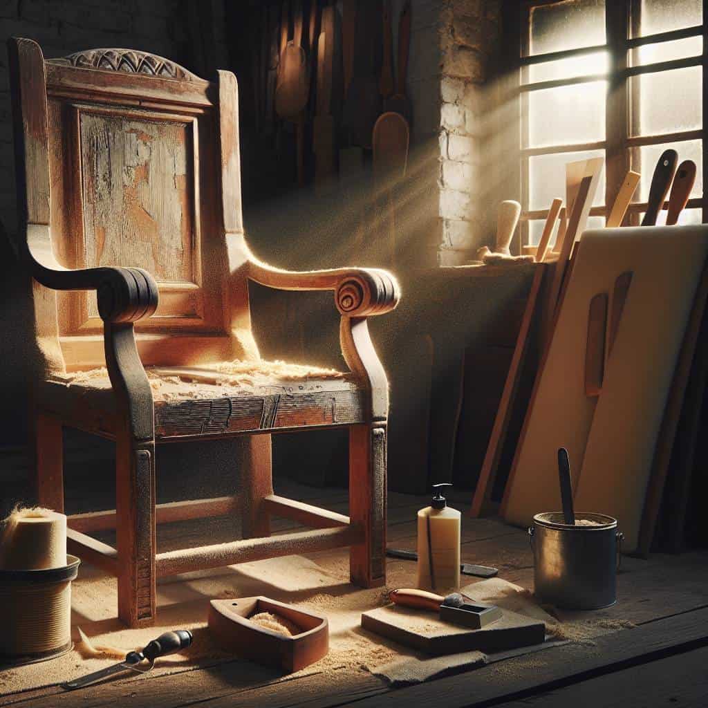 featured a guide to restoring antique wooden furniture