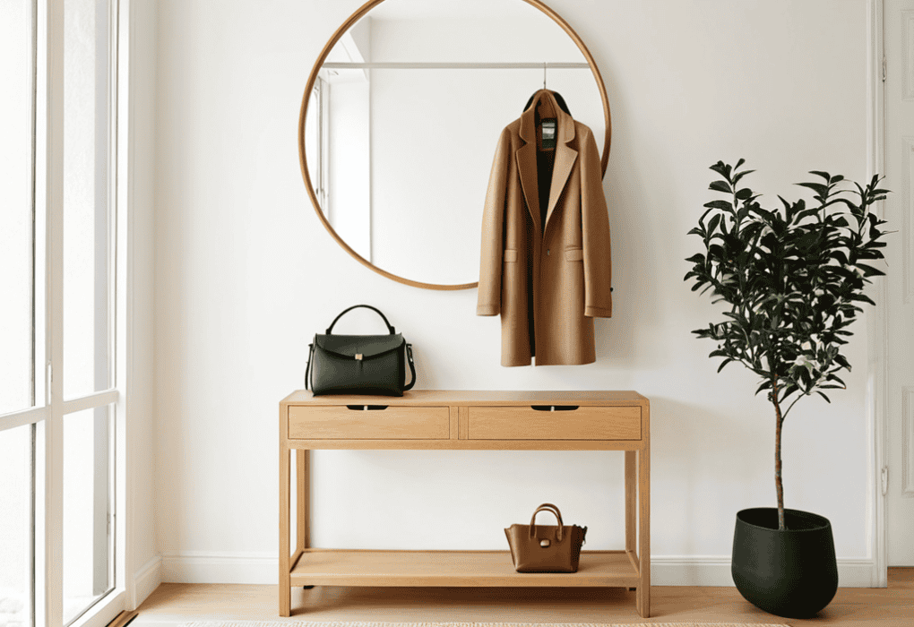 how to create a minimalist entryway