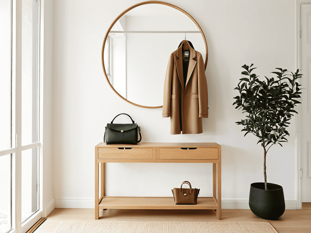 how to create a minimalist entryway