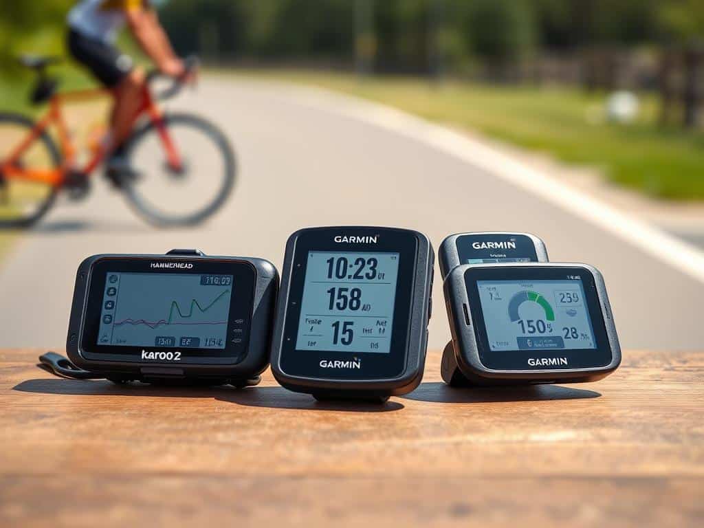 Top bike computers including Hammerhead Karoo 2, Garmin Edge 1040 Solar, Garmin Edge 130 Plus