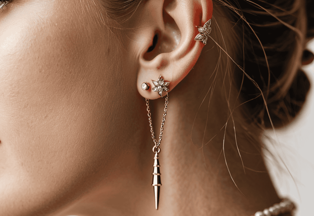 Curated Ear Piercing fashion style