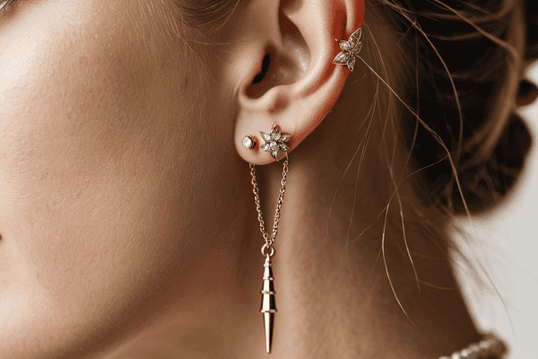 Curated Ear Piercing fashion style