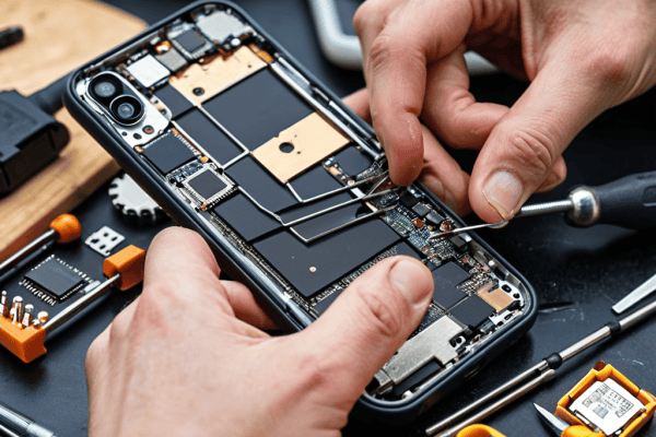 Flipping Phones for Profit concept