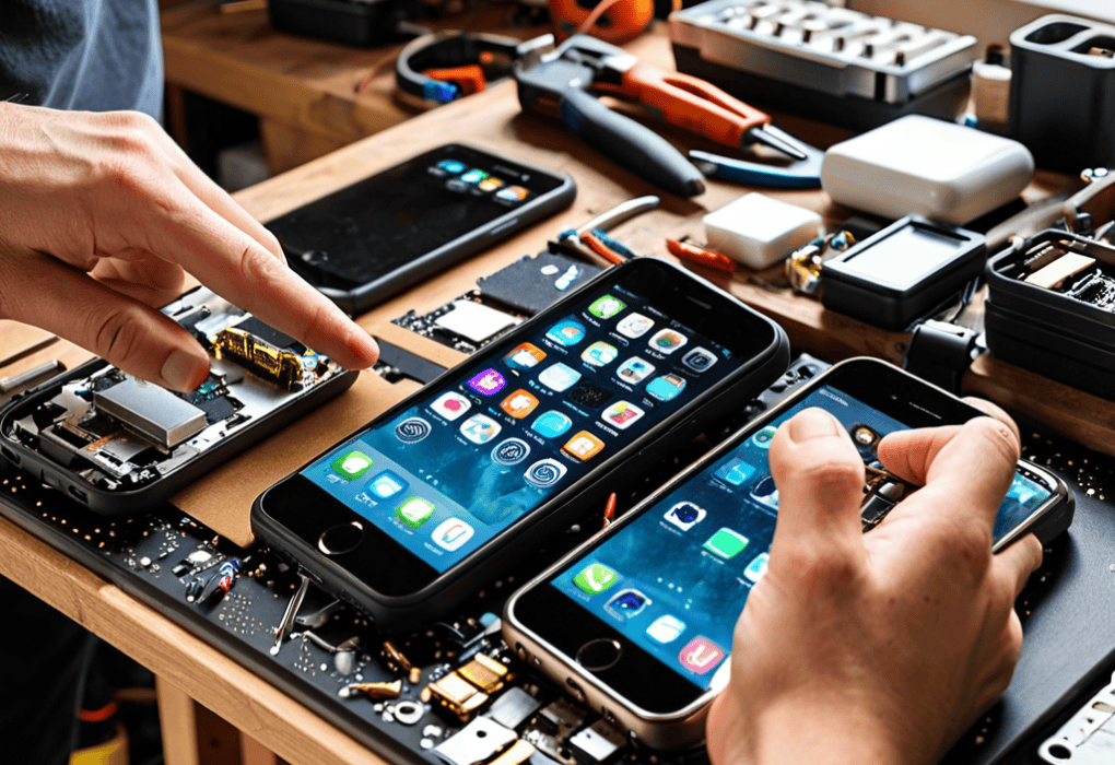 Flipping Phones for Profit concept