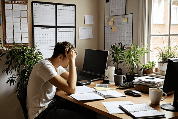 Productivity Dysmorphia concept illustration