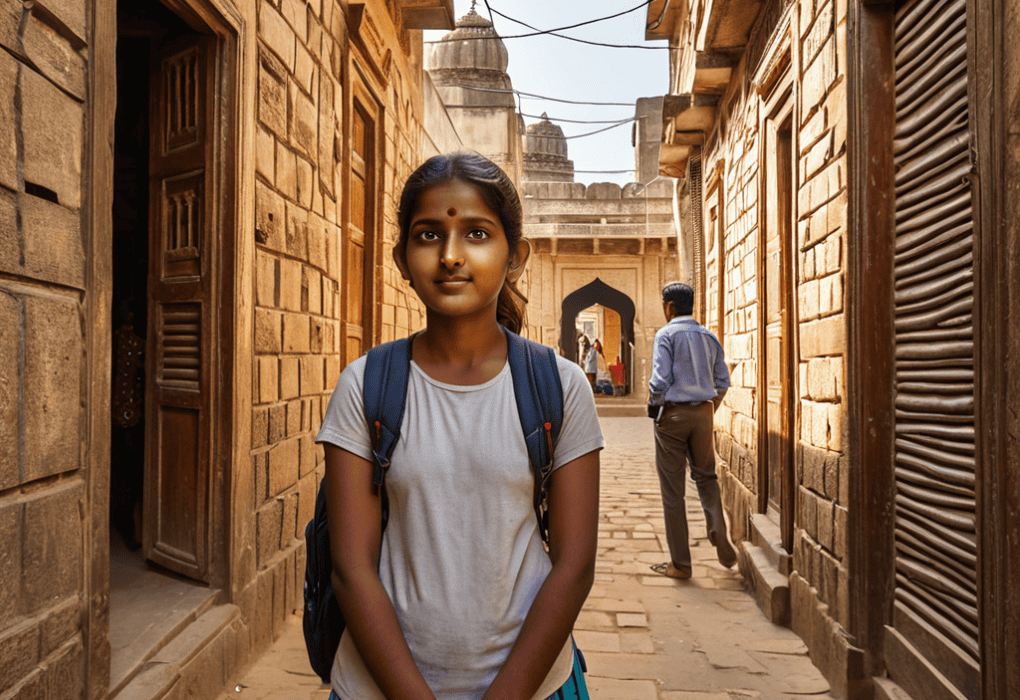 Solo Female Travel India portrait
