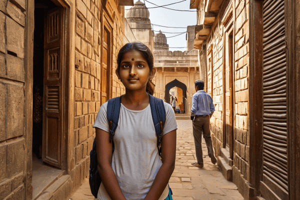 Solo Female Travel India portrait