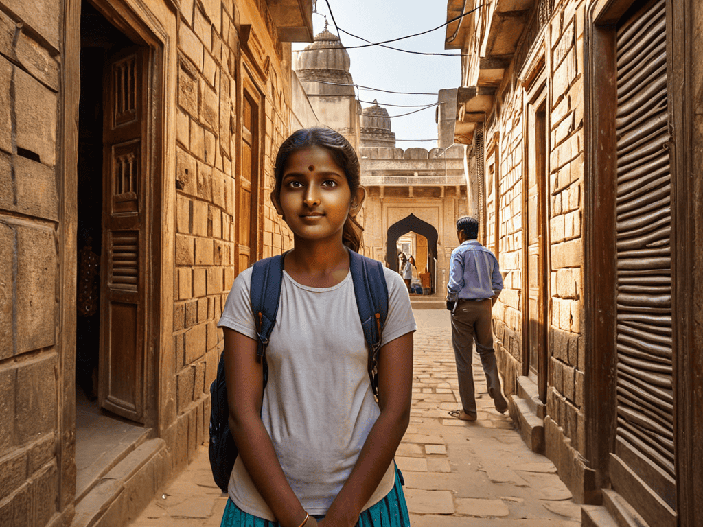 Solo Female Travel India portrait