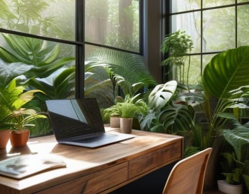 Designing a biophilic office "biomes" workspace.