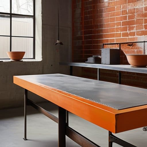 Industrial strength DIY concrete furniture casting design