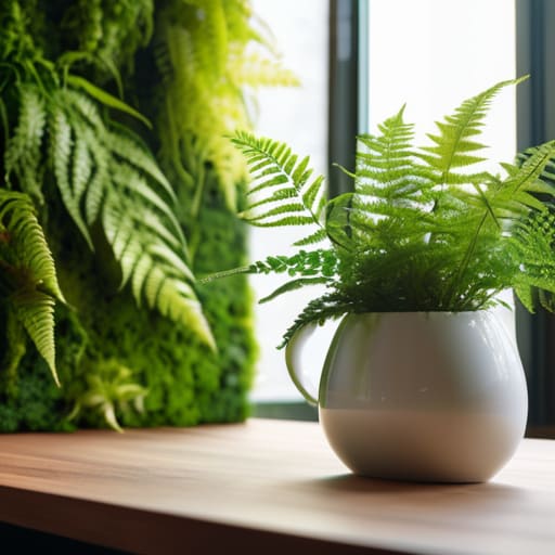 Creative Sanctum: Biophilic Workspace Voc Filtration Tuning 3 Living Wall Air Filtration a Green Embrace for Your Soul