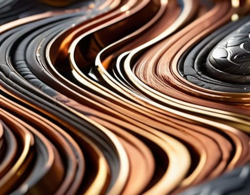 Mokume-Gane Diffusion Binding layered precious metals.
