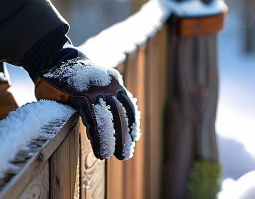 How to fix a snow-damaged fence.