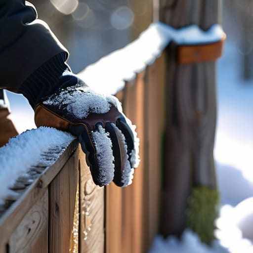 How to fix a snow-damaged fence.