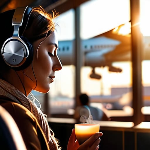 The Velvet Cocoon of Silence noise-canceling headphones.